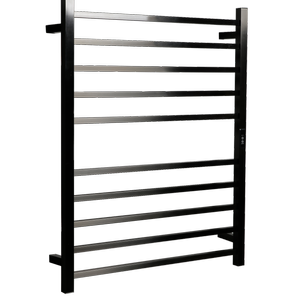 Hotwire 130W 900 x 700mm Gun Metal 10 Bar Flat Square Heated Towel Rail with Timer