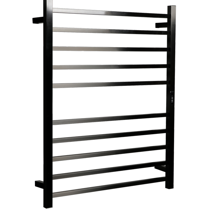 Hotwire 130W 900 x 700mm Gun Metal 10 Bar Flat Square Heated Towel Rail with Timer