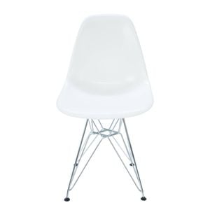 Sk Designer Living | Replica Eames Dsr Eiffel Chair | Plastic & Chrome - White