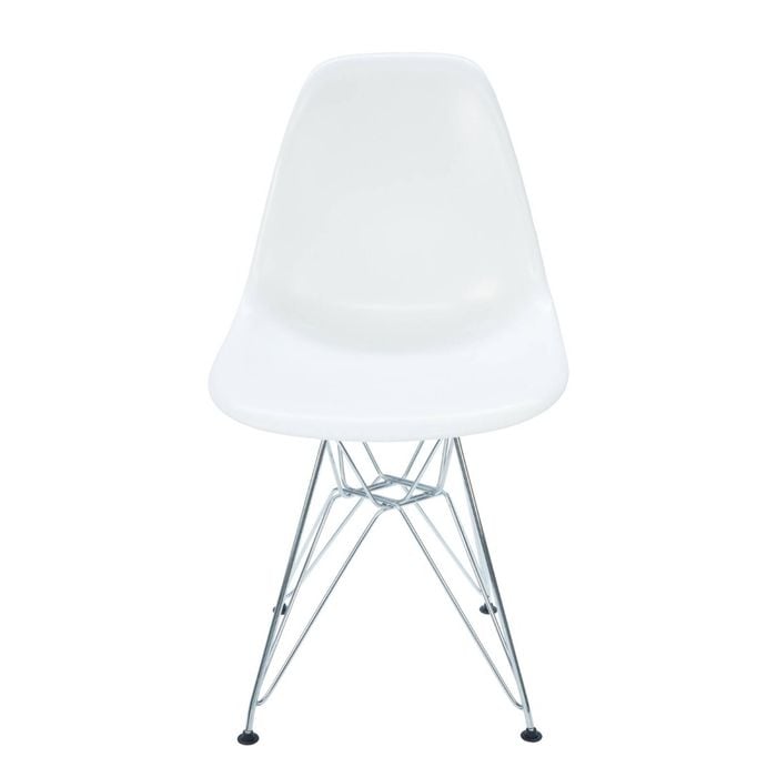 Sk Designer Living | Replica Eames Dsr Eiffel Chair | Plastic & Chrome - White