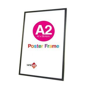 Unigift A2 Wooden/Glass Poster Picture Photo Frame 42x59.4cm Black