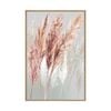 Artey | Blushing Pomp Grass I - Framed Canvas - Natural Frame - 80 x 120 cm