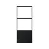 Rolltrak 2134 x 914 x 40mm Clear Knockdown Steel And Glass Barn Door With Steel Panel