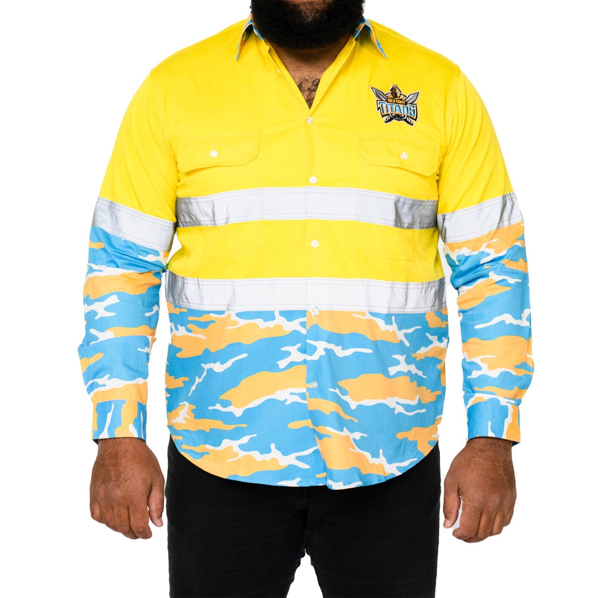 NSW State Of Origin Camo Hi Vis Drill Shirt