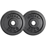 METEOR 2.5kgx2 Black Cast Iron Standard Weight Plates
