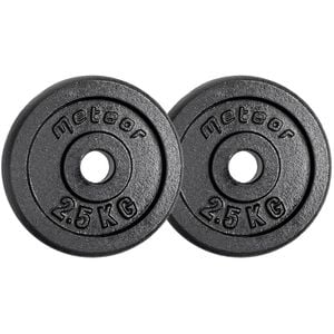 METEOR 2.5kgx2 Black Cast Iron Standard Weight Plates