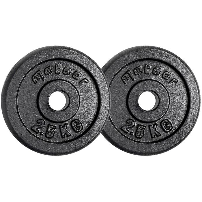 METEOR 2.5kgx2 Black Cast Iron Standard Weight Plates