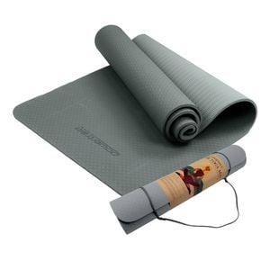 Powertrain TPE Yoga Exercise Pilates Mat 6mm - Grey