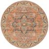 The Rug Connection Heritage 850 Peach 200x200cm - Medium Round Transitional Pet Friendly Indoor Rug