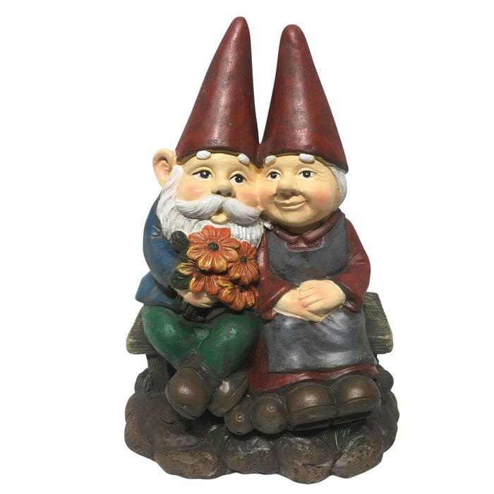 Northcote Pottery 18 x 25cm Gnome Couple Garden Statue