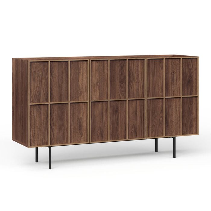 Linea Light Walnut 160cm Sideboard Cabinet