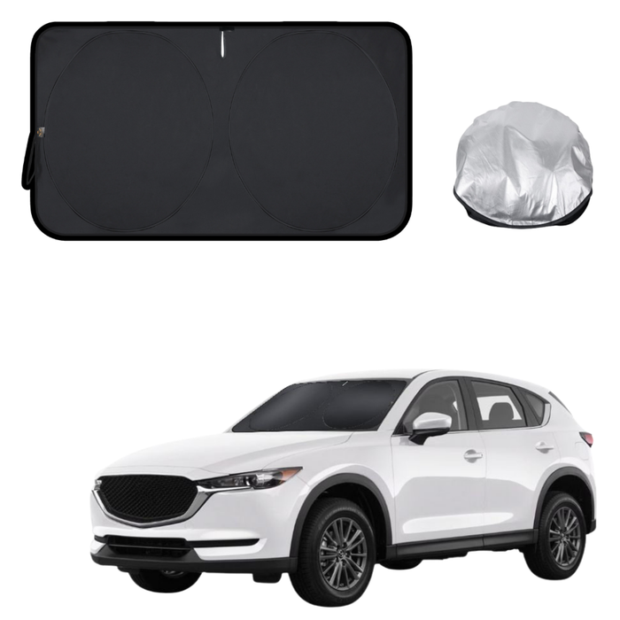 Front Windscreen Sun Shade for Mazda CX-5 2017 - 2025 (KF) - Standard 150 x 85 cm - Black