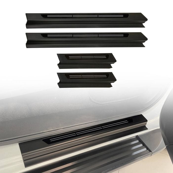 AUSGO Black ABS Door Sill Protector for ISUZU MUX MU-X 2021-Onwards Scuff Plate Cover