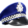Police Officer Hat Pilot Cop Costume Party Cap Halloween Book Week Blue