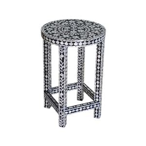 Mother Of Pearl Monochrome Harmony Side Table