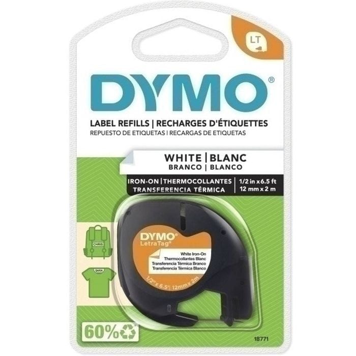 Dymo Letratag Iron-on Tape 12mm X 2m