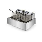 EuroChef Commercial Electric Deep Fryer Twin Frying Basket Chip Cooker Fry