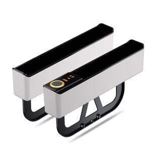 Catzon 2pcs Car Seat Gap Filler Organizer With Usb Type-c Dual Port Fast Charger-white