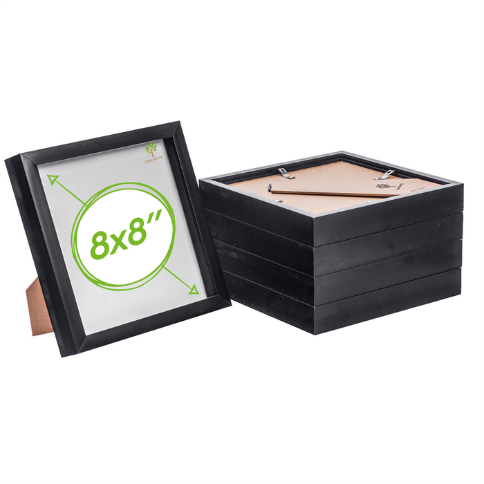 Nicola Spring Box Picture Glass Photo Frame, Standing & Hanging - For 8x8" (20x20cm) Photos  - Pack Of 5