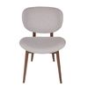 SK Designer Living | Nobu Upholstered Dining Chair | Walnut Legs - Light Grey Fabric