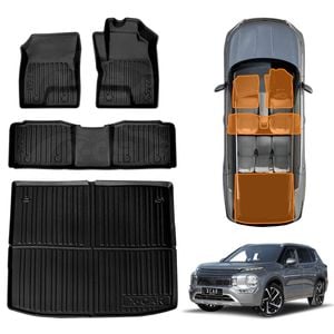 3D Floor Mats Boot Liner for Mitsubishi Outlander ZM Series PHEV 2021-Onwards Cargo Luggage Tray