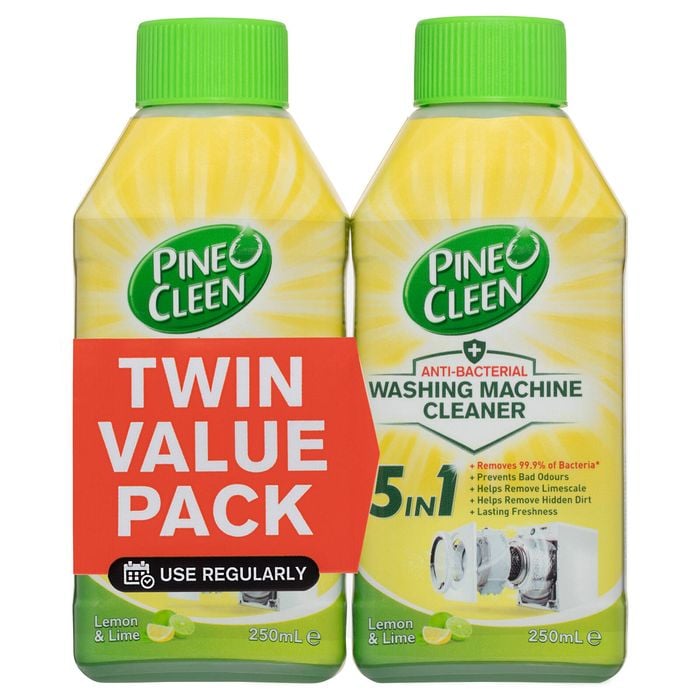Pine O Cleen 250mL Lemon And Lime Anti-Bacterial Washing Machine Cleaner - 2 Pack
