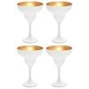 4pc Artcraft Luna Classic Martini Glass Beverage Drinkware 305ml White/Gold