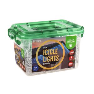 Lytworx Blue Solar Icicle Lights - 1200 Pack