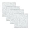 4pc Rayell Ceramic Printed Coasters Leaf Love Grey