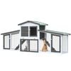 Advwin Rabbit Cage Hutch Chicken Coop 204x45x85cm