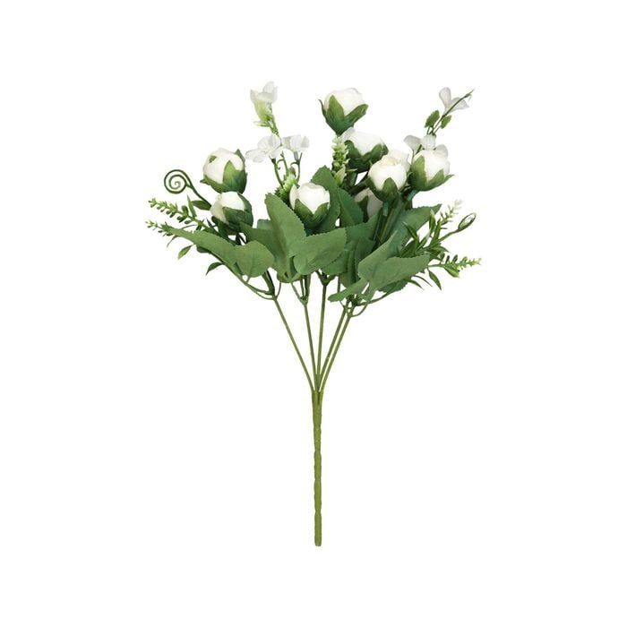 30cm White Rose Artificial Flower
