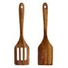 Anygleam Wood 2pcs Kitchen Spatula Food Kitchen Tableware
