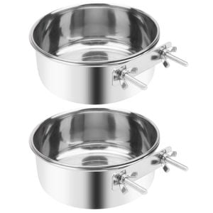 Yes4pets 2 X xl pet Rabbit Bird Parrot Dog Cat Water Food Bowl Feeder Chicken Poultry Coop Cup