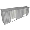 Build-a-Shed 0.8 x 6 x 2m Skillion Shed with Dual Double Sliding Side Doors - Zinc