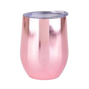 Oasis Stainless Steel Insulated Wine Tumbler Double Walled 330ml Rose Gold