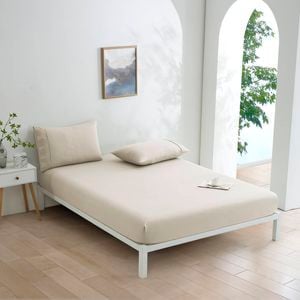 Dreamaker Micro Flannel Combo Fitted Sheet Set Stone Super King