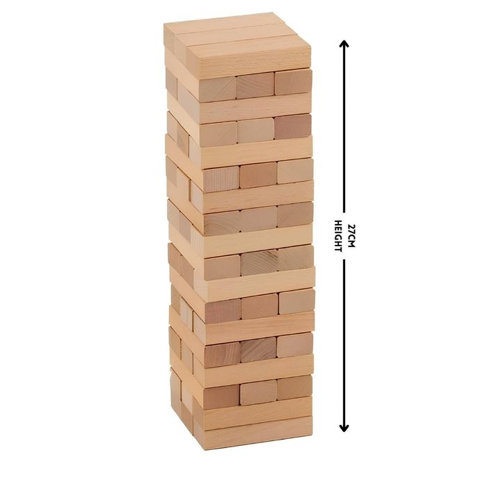 54 Piece Mini Jenjo Outdoor Wooden Block Game 27cm