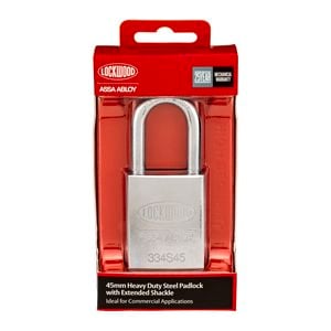 Lockwood 45mm Steel 334 Series Padlock With 38mm Molybdenum Steel Shackle
