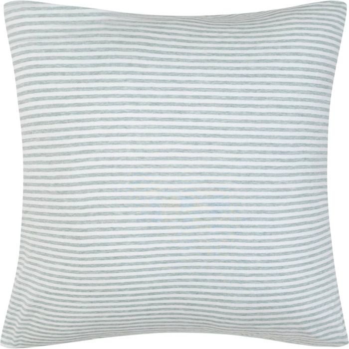 Gioia Casa 100% Jersey Cotton European Pillowcase - Soft, Breathable, and Stretchy - Sage Stripe - 65cm x 65cm
