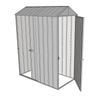 Build-a-Shed 0.8 x 1.5 x 2.1m Gable Singled Hinged Door Shed with Single Sliding Side Door - Zinc