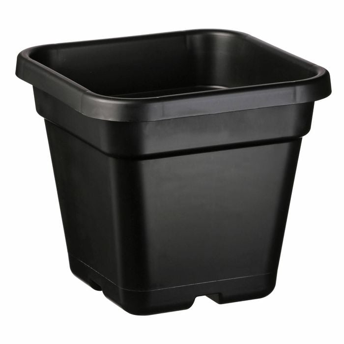 IP Plastics 10L (26cm) Black Square Pot Black