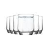 LAV Diamond Glass Water Tumblers - 215ml - Pack of 6