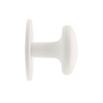 Prestige 26mm White Flat Knob - Card of 6
