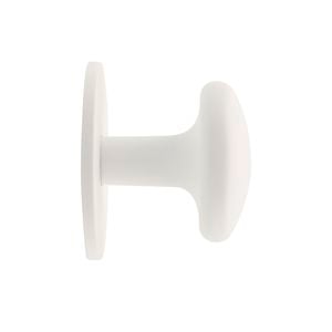 Prestige 26mm White Flat Knob - Card of 6 - Matte White