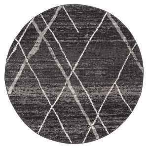 Jaya 452 Charcoal 200x200cm Round - Medium Pet Friendly Power Loomed Rug