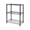 Pinnacle 760 x 605 x 300mm Black 3 Tier Wire Shelving Unit