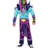 Child Skeletor Halloween Costume with EVA Mask Muscle Jumpsuit and Shoulder Armor, 5-6-YRS
