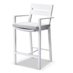 Santorini Outdoor Aluminium Bar Stool White - Textured Grey