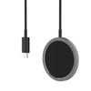 iQuick 15W Fast Charging Magnetic Wireless Aluminum Alloy Phone Charger Pad - Black