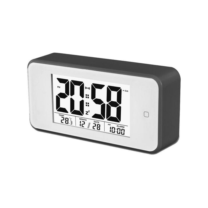 Digital Alarm Clock Battery Powered - Black - Bunnings Australia